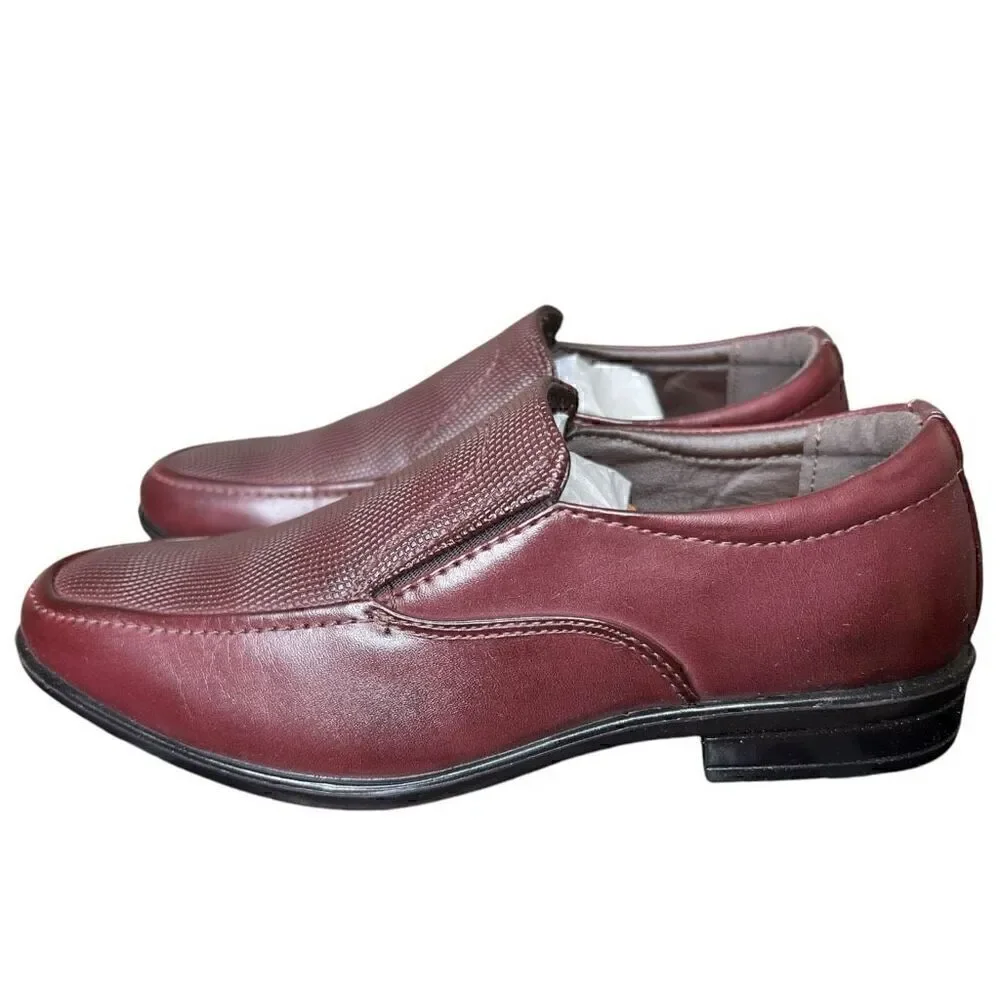 NEW Deer Stags Matteo Kids Burgundy Slip On Loafer 4M
